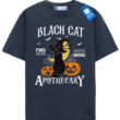 Black Cat Apothecary T Shirt, Vintage Halloween Witchy Cat Tee Black Cat Apothecary T Shirt, Vintage Halloween Witchy Cat Tee