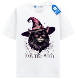 Black Cat Hat T Shirt, Cat Mom Shirt