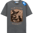 Black Cat Society T Shirt, Cat Lover Mom Gift