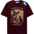 Black Cat Society T Shirt, Cat Lover Mom Gift