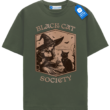 Black Cat Society T Shirt, Cat Lover Mom Gift