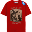 Black Cat Society T Shirt, Cat Lover Mom Gift
