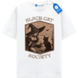 Black Cat Society T Shirt, Cat Lover Mom Gift