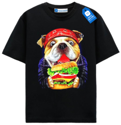 Burger Bulldog, Hungry Dog Graphic T Shirt