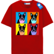 Colorblock Boston Terrier Tee, Terrier Lover T Shirt