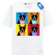 Colorblock Boston Terrier Tee, Terrier Lover T Shirt