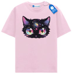 Cosmic Cat Face T Shirt
