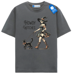 Cowgirl Witch And Black Cat T Shirt