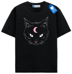 Crescent Moon Cat, Witchy Black Cat T Shirt