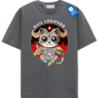 Cute Devil Cat Tee, Halloween Gift For Cat Lover