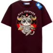 Cute Devil Cat Tee, Halloween Gift For Cat Lover