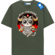 Cute Devil Cat Tee, Halloween Gift For Cat Lover