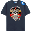 Cute Devil Cat Tee, Halloween Gift For Cat Lover