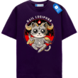Cute Devil Cat Tee, Halloween Gift For Cat Lover