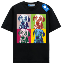 Dalmatian Pop Quad - Retro Pop Art Dog T Shirt