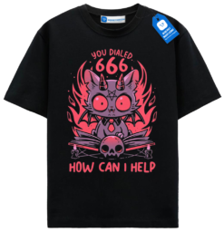 Devil Cat T Shirt, Halloween Cat Lover Tee