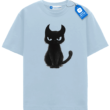 Devil Cat T Shirt, Halloween Cat Tee