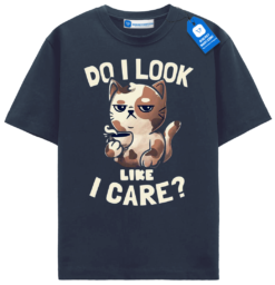 Do I Look Like I Care Cat T Shirt, Funny Cat Lover Tee