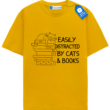 Easily Distracted By Cats And Books, Bookish Cat T Shirt
