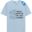 Easily Distracted By Cats And Books, Bookish Cat T Shirt