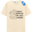 Easily Distracted By Cats And Books, Bookish Cat T Shirt