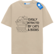 Easily Distracted By Cats And Books, Bookish Cat T Shirt