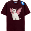 Fairy Cat T Shirt, Pink Wings Cute Cat Lover Tee