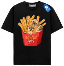 Frenchie Fries T Shirt, Cute Dog Lover Tee