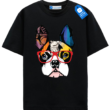 Geometric French Bulldog T Shirt, Colorful Bulldog Shirt