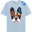 Geometric French Bulldog T Shirt, Colorful Bulldog Shirt