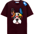 Geometric French Bulldog T Shirt, Colorful Bulldog Shirt