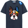 Geometric French Bulldog T Shirt, Colorful Bulldog Shirt