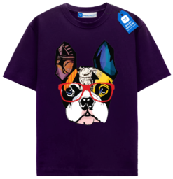 Geometric French Bulldog T Shirt, Colorful Bulldog Shirt