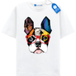 Geometric French Bulldog T Shirt, Colorful Bulldog Shirt