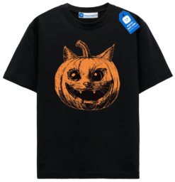 Halloween Pumpkin Cat T Shirt