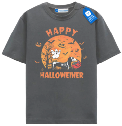 Happy Halloweiner T Shirt, Funny Dog Skeleton Tee