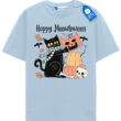 Happy Meowloween T Shirt, Cat Mom, Cat Dad Tee