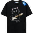 Headphones Guitar Cat T Shirt