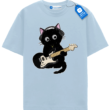 Headphones Guitar Cat T Shirt
