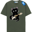 Headphones Guitar Cat T Shirt