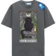 High Priestess Tarot Cat T Shirt, Witchy Black Cat Tee
