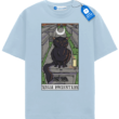 High Priestess Tarot Cat T Shirt, Witchy Black Cat Tee