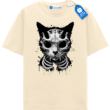 Inkblot Cat Skull T Shirt, Skeleton Cat T Shirt