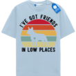 Ive Got Friends In Low Places T Shirt, Retro French Bulldog Shirt
