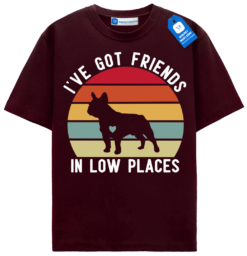Ive Got Friends In Low Places T Shirt, Retro French Bulldog Shirt