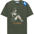 Just Waiting For Halloween, Witch Cat T Shirt