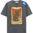 Justice Tarot Cat T Shirt, Vintage Black Cat Tarot Card Tee Justice Tarot Cat T Shirt, Vintage Black Cat Tarot Card Tee