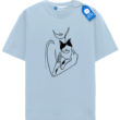 Minimalist Cat Cuddle T Shirt, Cat Lover Gift