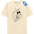 Minimalist Cat Cuddle T Shirt, Cat Lover Gift