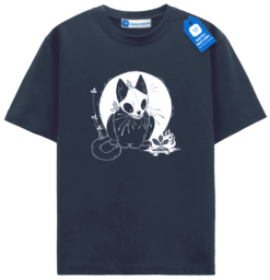 Moonlit Skull Kitty T Shirt, Cat Lover T Shirt
